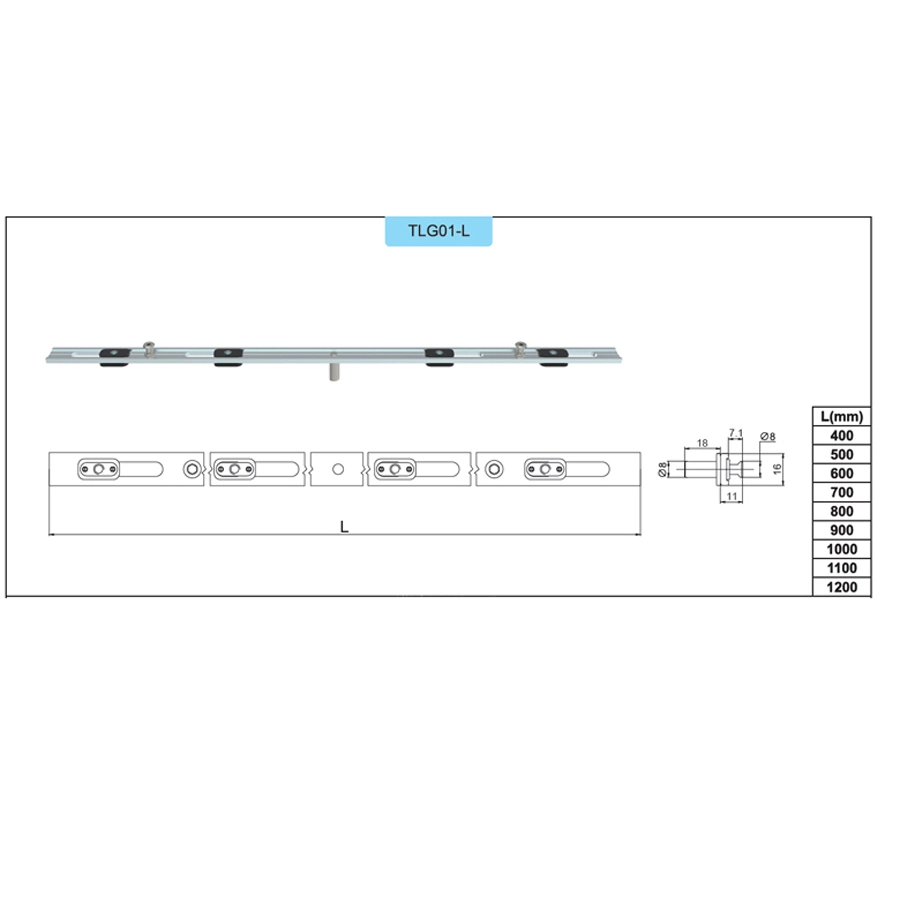 Thanh truyền động KINLONG TLG01-800 chất liệu hợp kim nhôm