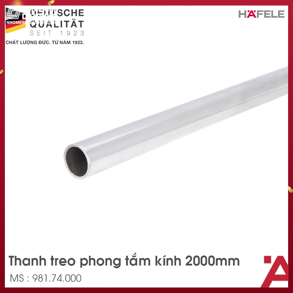 Thanh Inox Treo Phòng Tắm Kính Hafele 981.74.000