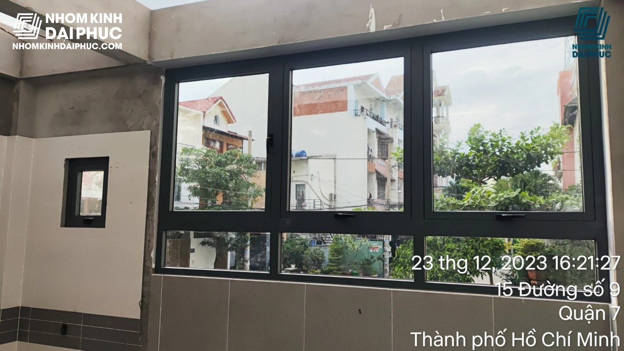 Thi công lắp đặt cửa nhôm Xingfa khách hàng chị Ngọc Anh,  Đường số 9, Tân Hưng, Quận 7, TP. Hồ Chí Minh