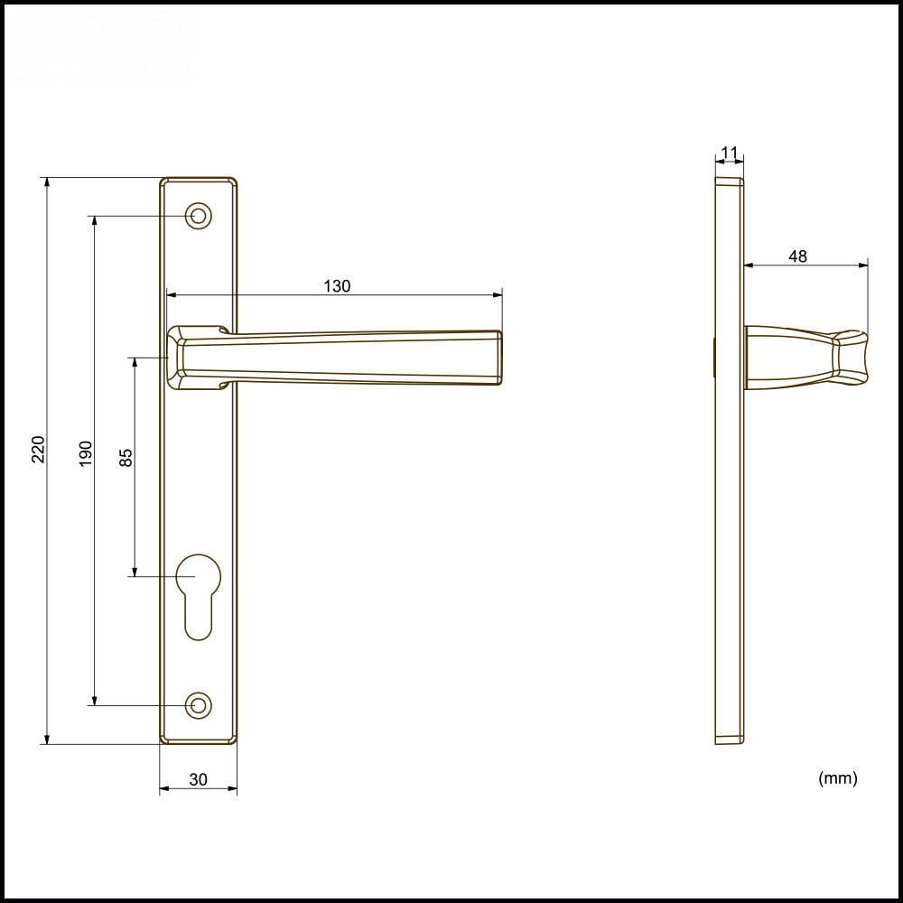 THÔNG SỐ KỸ THUẬT KHÓA TAY NẮM ĐA ĐIỂM HC 68