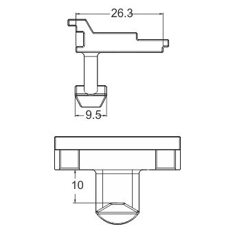 Vấu cửa đi trượt nâng Cmech V3